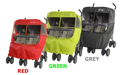 Manito Elegance Plus Twin Stroller Weather Shield / Rain Green Cover picture