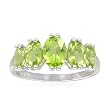 Sterling Silver Oval-Shaped Peridot Ring