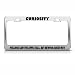 Curiosity Apple Fall Newton Ask Why Funny license plate frame Tag Holder