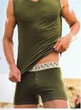Bruno Banani Fairplay Men's Button Boxer - Olive Green