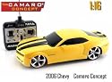 Jada Dub City Big Time Muscle 1:16 Scale Radio Remote Control Yellow 2006 Chevy Camaro Concept with Black Stripes RC Car