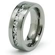 8mm Titanium Ring with CZ (Sizes 8-12)