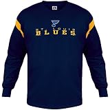 Majestic St. Louis Blues Swift Maneuver Long Sleeve Jersey T-shirt