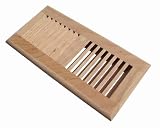 Ennospace 2 Inch x 12 Inch Red Oak Hardwood Vent Floor Register Self Rimming Unfinished
