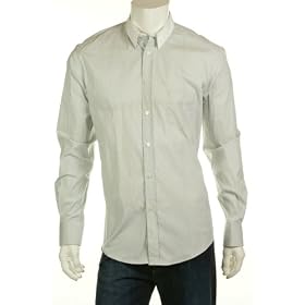 Ermenegildo Zegna White Color Block City Fit Stretch Dress Shirt, Size 16 X 41