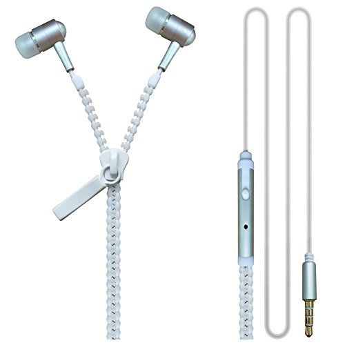 BesCable In-ear Stereo Super Bass Earbuds - With Microphone Zipper Cable - 3.5mm Noise Isolating Earphone