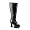 Womens PLUS SIZE 4 Inch Sexy WIDE WIDTH WIDE CALF Knee High Boot Black Platform Size: 7