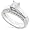 5/8ctw Princess-Cut Solitaire Diamond Wedding Ring Setin 14k White Gold (HI/I1) - Size 5