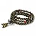 Merdia 108 Wood Beads with a Pendant Japa Mala Bracelet or Necklace (Chinese Knot (Green))