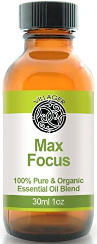 Battle ADHD (Large 1oz) with 100% Natural Organic Blend "MAX FOCUS" Serum of Essential Oils helps with concentration and attention deficiency
