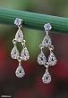 Gold plated chandelier earrings, 'Raindrops' Gold plated chandelier earrings, 'Raindrops'