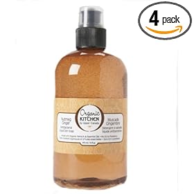 Organic Kitchen By Upper Canada Organic Dish Soap, Nutmeg Ginger, 16-Ounce Bottle (Pack of 4)