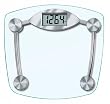TAYLOR 7506 Chrome & Glass Lithium Digital Scale