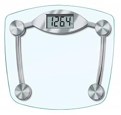 TAYLOR 7506 Chrome & Glass Lithium Digital Scale