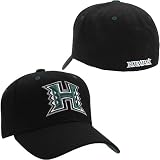 Top of the World Hawaii Rainbows Black 1-Fit Stretch Cap