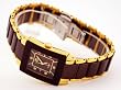 Oniss #ON603-LG4 Women's Prezioso Burgandy Ceramic Collection Watch with Gold Trim
