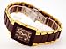 Oniss #ON603-LG4 Women's Prezioso Burgandy Ceramic Collection Watch with Gold Trim