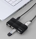 Belkin F5U701PukBLK USB 2.0 7 Port Mobile Hub - Black