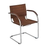 Safco Flaunt Guest Chair Brown Micro Fiber