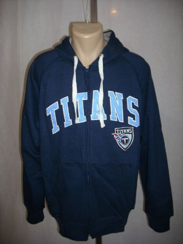 Tennessee Titans Full Zip Zipper Embroydered Hooded Sweatshirt X-large