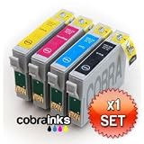 T0715 MULTIPACK - EPSON COMPATIBLE Ink Cartridges for Epson Stylus SX200 - 1 Full Set Of High Capacity Inks (T0711/T0712/T0713/T0714) by Cobra Inksby cobrainks