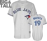 Jose Bautista Jersey: Big & Tall Majestic Home White Authentic Toronto Blue Jays Jersey