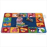 IMAGE OF Printed Toddler Blocks Kids Rug Size: 4' x 6'