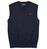 Polo RalphLauren(ポロ ラルフローレン) プレミアムVネックベスト SIZE6　120cm（ボーイズ6） 綿100％ コットン100％ 卒園 発表会 入園 紺 ネイビー 定番 ギフト 