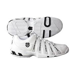 Buy Mens K-Swiss Approach Tennis Shoe - White Black Platinum