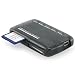 Mini All-in-1 Memory Card Reader Black Compatible with: Secure Digital: miniSD (with adapter), microSD/TransFlash (with adapter), Compact Flash: CF I, CF II, CF Ultra II, MicroDrive, xD Picture Cards, Memory Stick: Memory Stick, Memory Stick Pro, Memory Stick Duo, Multimedia Card: MMC I, MMC II, RS-MMC, HS-MMC - Compatible with Sony, SanDisk, Toshiba, Lexar