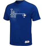 MLB Boys' Los Angeles Dodgers Change Up Short Sleeve Basic Tee (Deep Royal, Large)