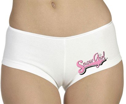Buy SnowGirl Women White Snowmobile Snowboarding Intimate Underwear Clothing, Medium, Pink Signature Logo