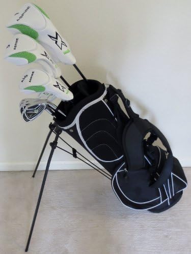 NEW Tall Mens Complete Golf Set Custom Made Clubs for Tall Men 6'0"- 6"6 Taylor Fit White Driver, Fairway Wood, Hybrid, Irons, Putter, Stand Bag