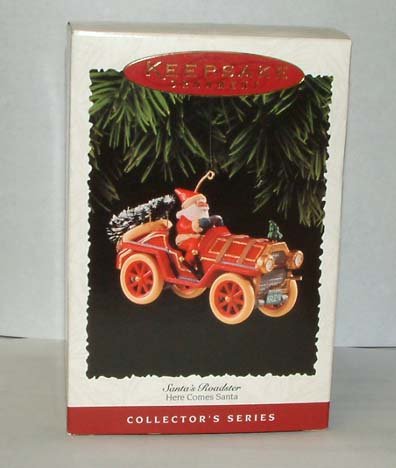 Santa's Roadster Here Come Santa Series 17th in Series 1995 Hallmark Ornament QX5179