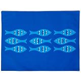 Wabisabi Green Blue Fish Modern Eco Placemats