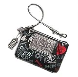 Coach Limited Edition Graffiti Hearts Wristlet Case Bag for Ipod Black Multi Review