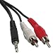 SF Cable, 12ft 3.5mm Stereo Male to Two RCA Male Splitter Cable