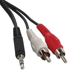 SF Cable, 12ft 3.5mm Stereo Male to Two RCA Male Splitter Cable by 
