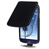 SAMSUNG GALAXY S3 SIII SOFT PU LEATHER FLIP CASE BY CELLAPOD CASES BLACKby CELLAPOD