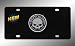 Harley Davidson Car Truck SUV License Plate Black Metal - Willie G. Skull w/ Harley Davidson Script