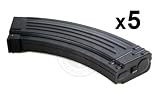 BOX OF 5 x CYMA Airsoft 150-Round Mid Capacity Magazine for AK47 / AK-47 AEGs - For CYMA, JG, Echo 1, CA, TM, ICS, G&G BOX OF 5 x CYMA Airsoft 150-Round Mid Capacity Magazine for AK47 / AK-47 AEGs - For CYMA, JG, Echo 1, CA, TM, ICS, G&G
