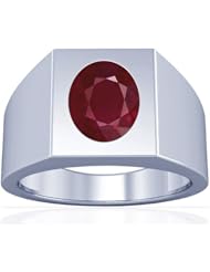 Platinum Oval Cut Ruby Solitaire Ring