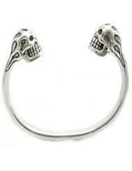 Skull Cuff Silver Bracelet