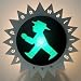 Wand-/ Bodenlampe AMPELLEUCHTE ZACKEN grün Ampelmann