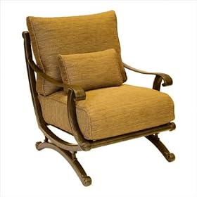 Rialto Deep Seating Cushioned Lounge Chair with One Kidney Pillow by