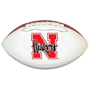 Nebraska Cornhuskers Official Size Synthetic Leather Autograph Football