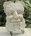 Outdoor Living : Cast Stone GLADSTONE Wall LEAF FACE Plaque SCULPTURE O Indoor
