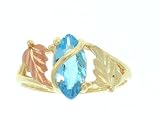 Yellow-gold Women's Black Hills Gold Swiss Blue Topaz Ring