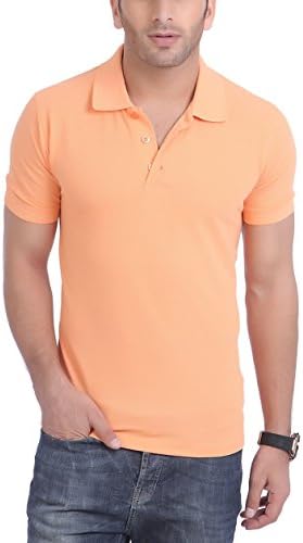 American Crew Men's Polo Collar T-Shirt X-Large Peach