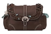 Kalencom Miss Prissy Buckle Bag, Chocolate/Blue
